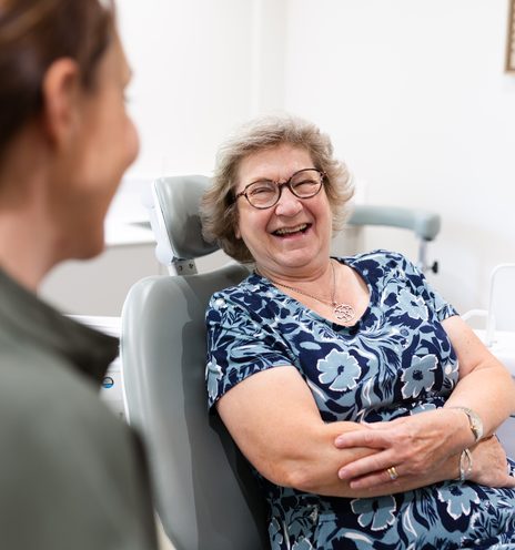 Happy patient in the dental chair at Everwell Dental